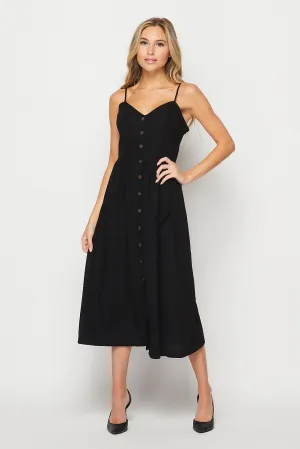 Black Button Up Sun Dress