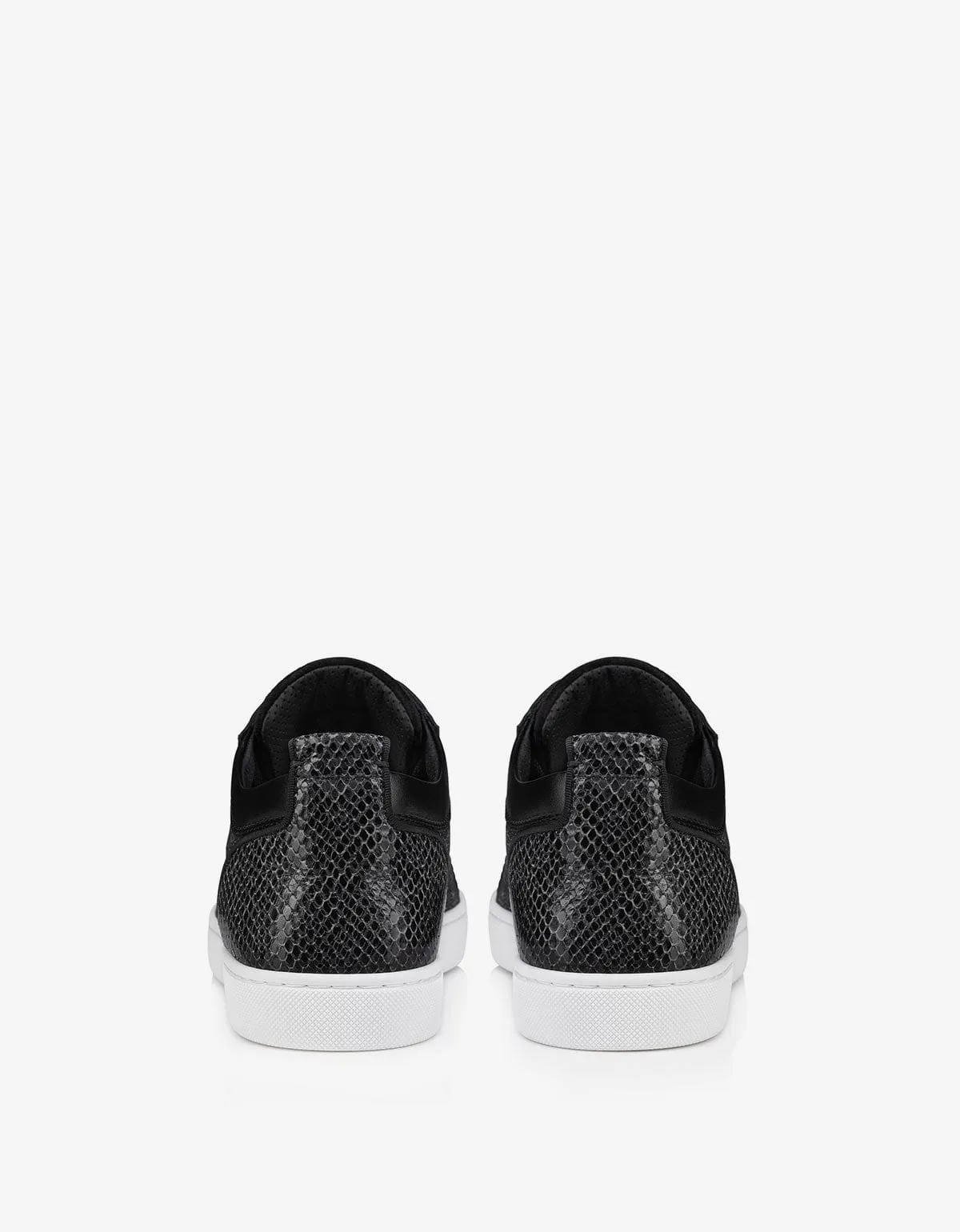 Christian Louboutin Rantulow Black Linen Trainers -