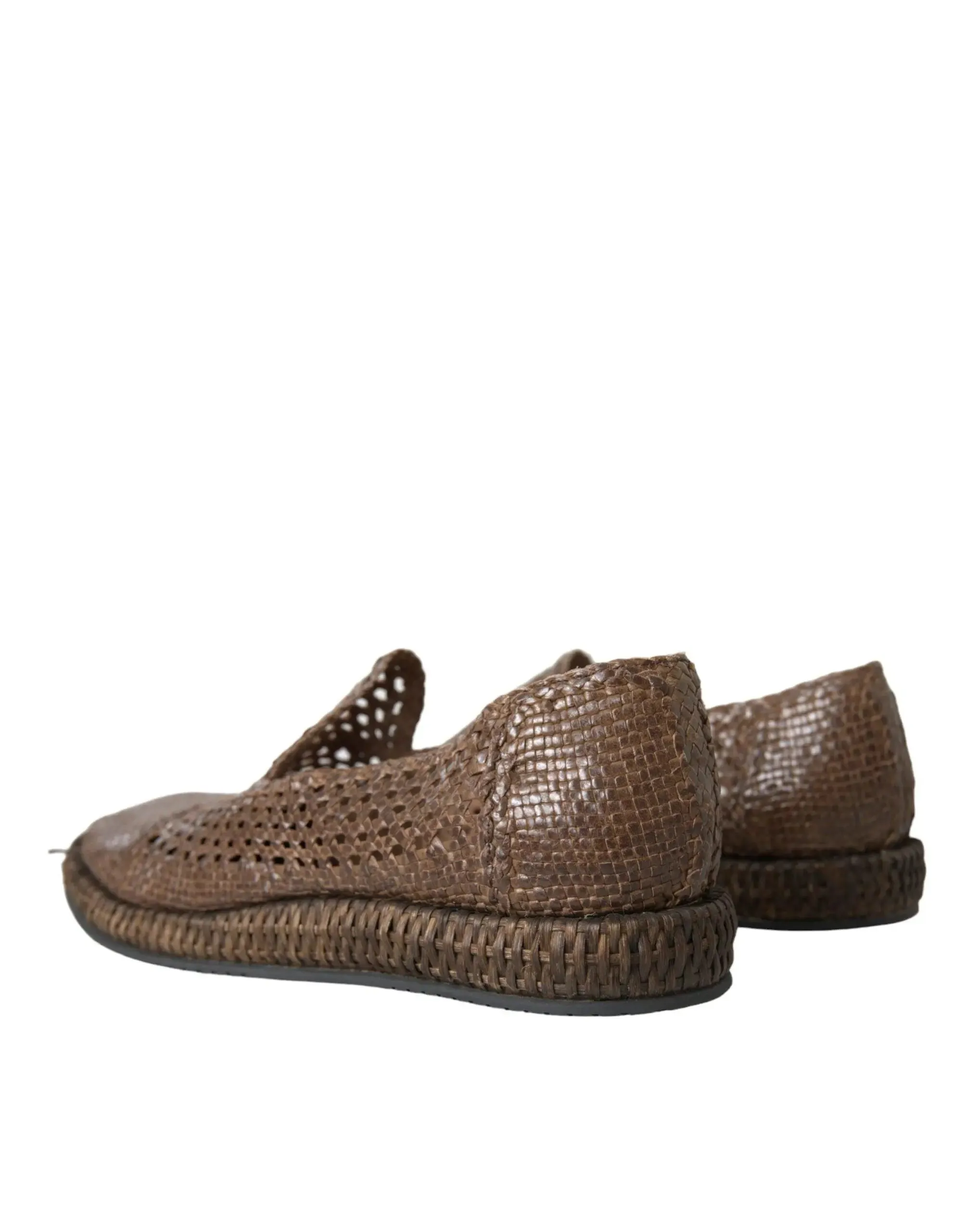 Dolce & Gabbana Braided Calfskin Derby Loafers