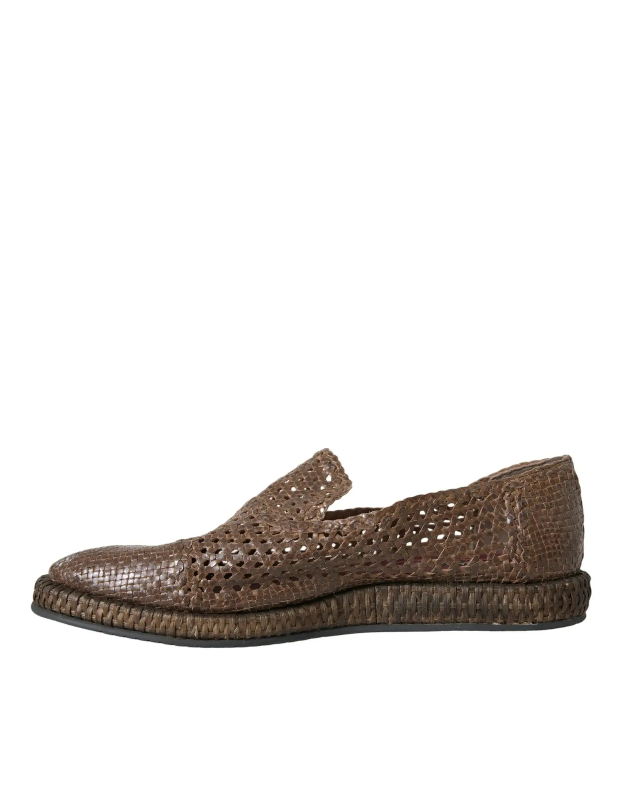 Dolce & Gabbana Braided Calfskin Derby Loafers