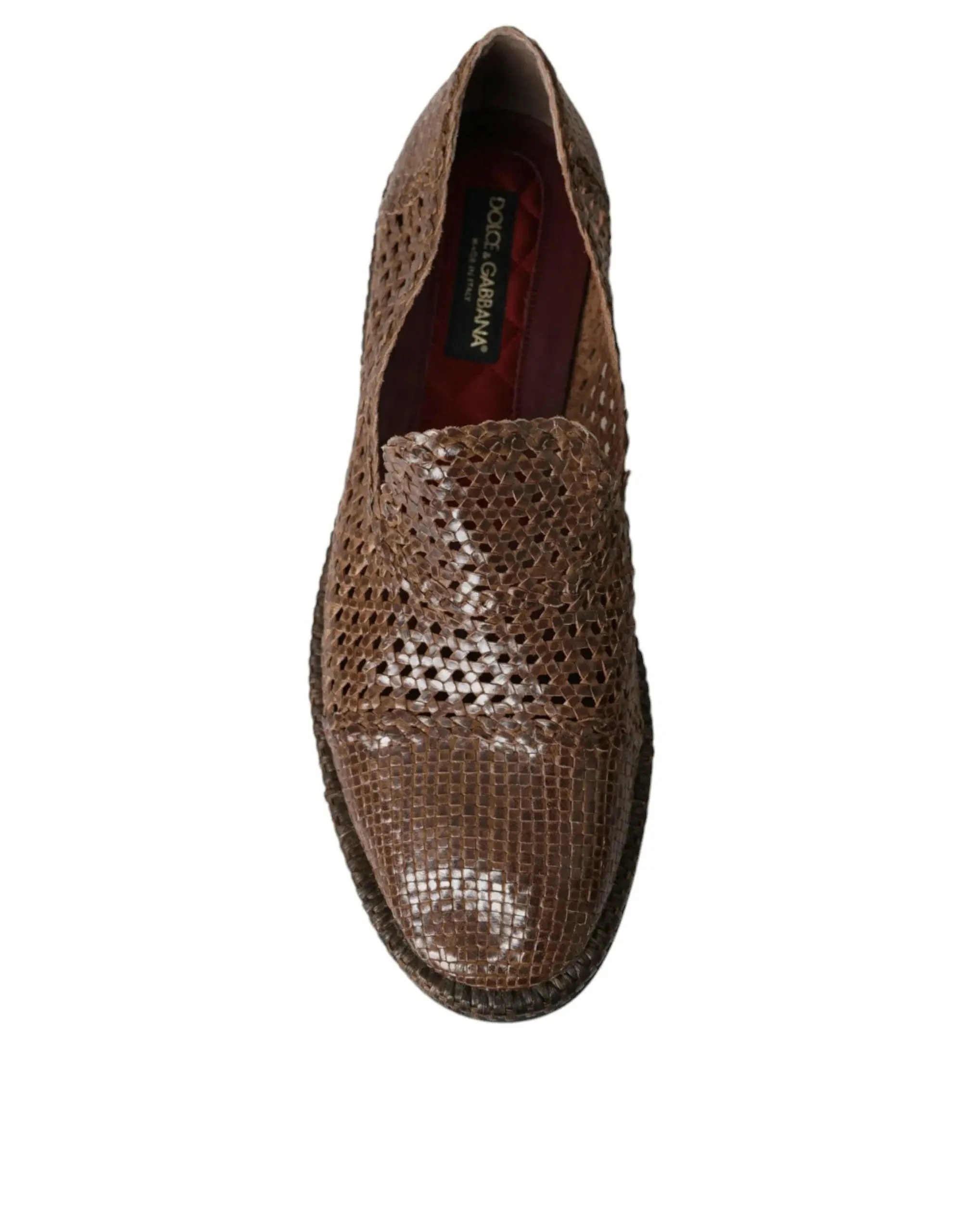 Dolce & Gabbana Braided Calfskin Derby Loafers