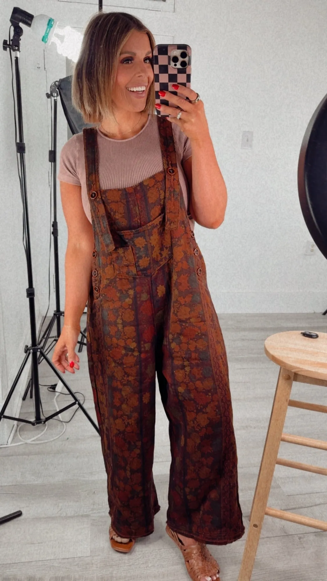 Forever Bloom Boho Bib Jumpsuit