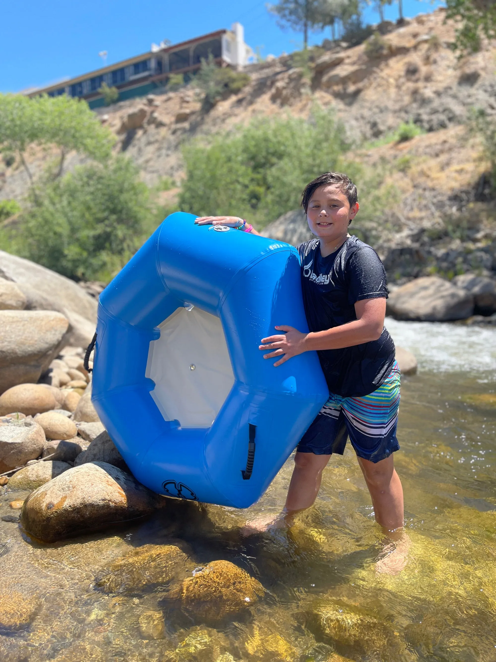 Hardcore River Tube with Durable Triple-Layer PVC, Ergonomic Seven-Sided Design, Intuitive Handles, and C7 Valve Inflation  Ideal for Tubing Adventures