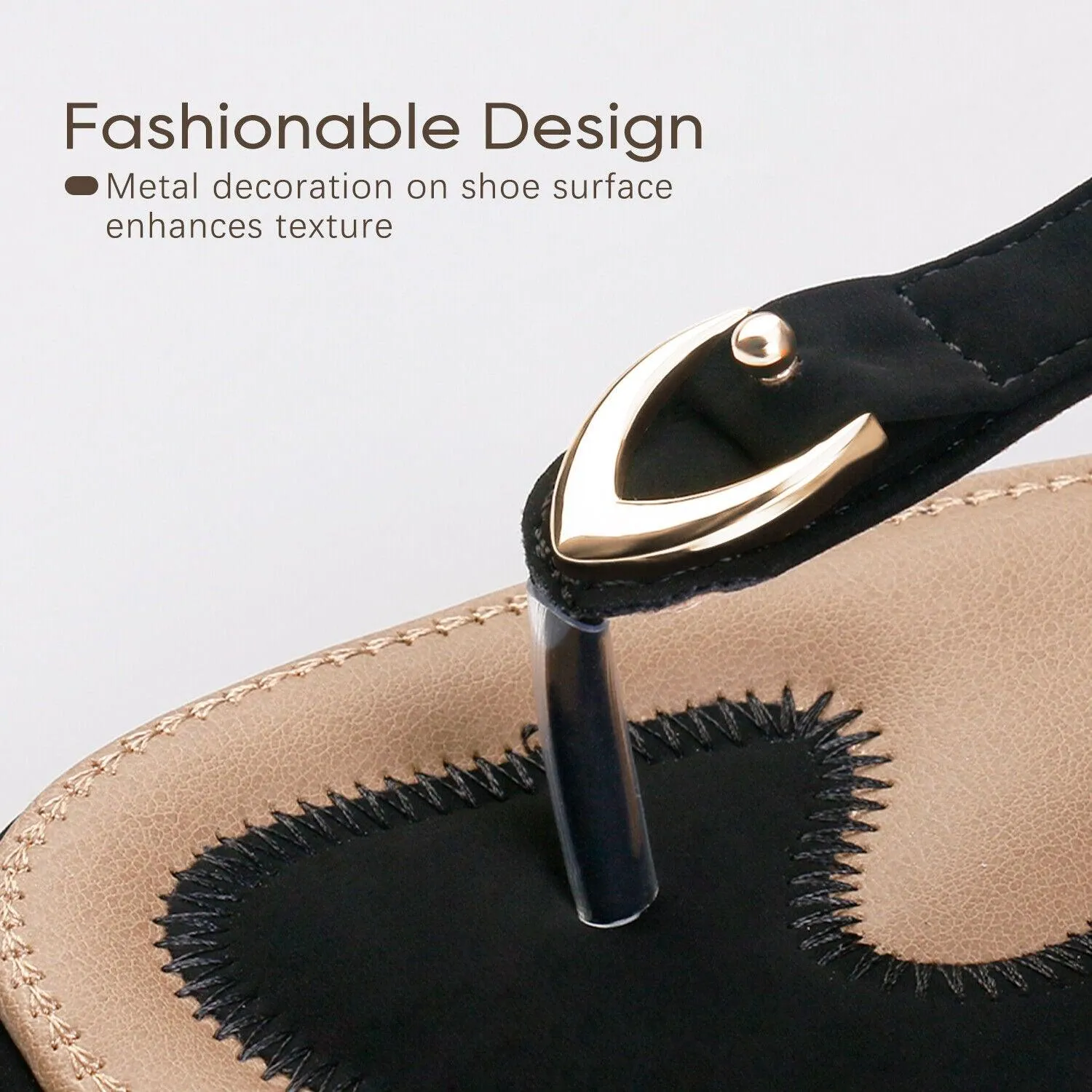 Low-Wedge Orthopedic Elastic Band Strap Flip Flops Sandal