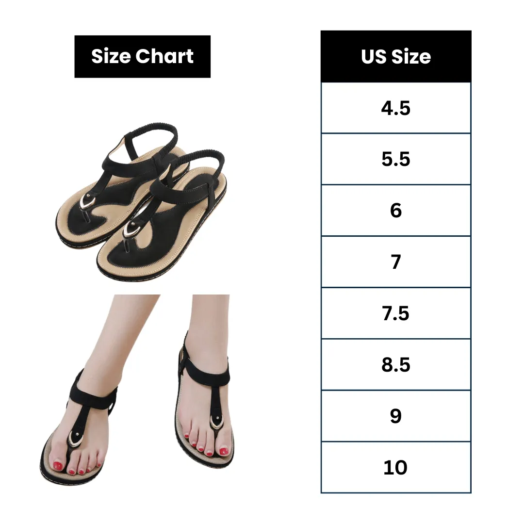 Low-Wedge Orthopedic Elastic Band Strap Flip Flops Sandal