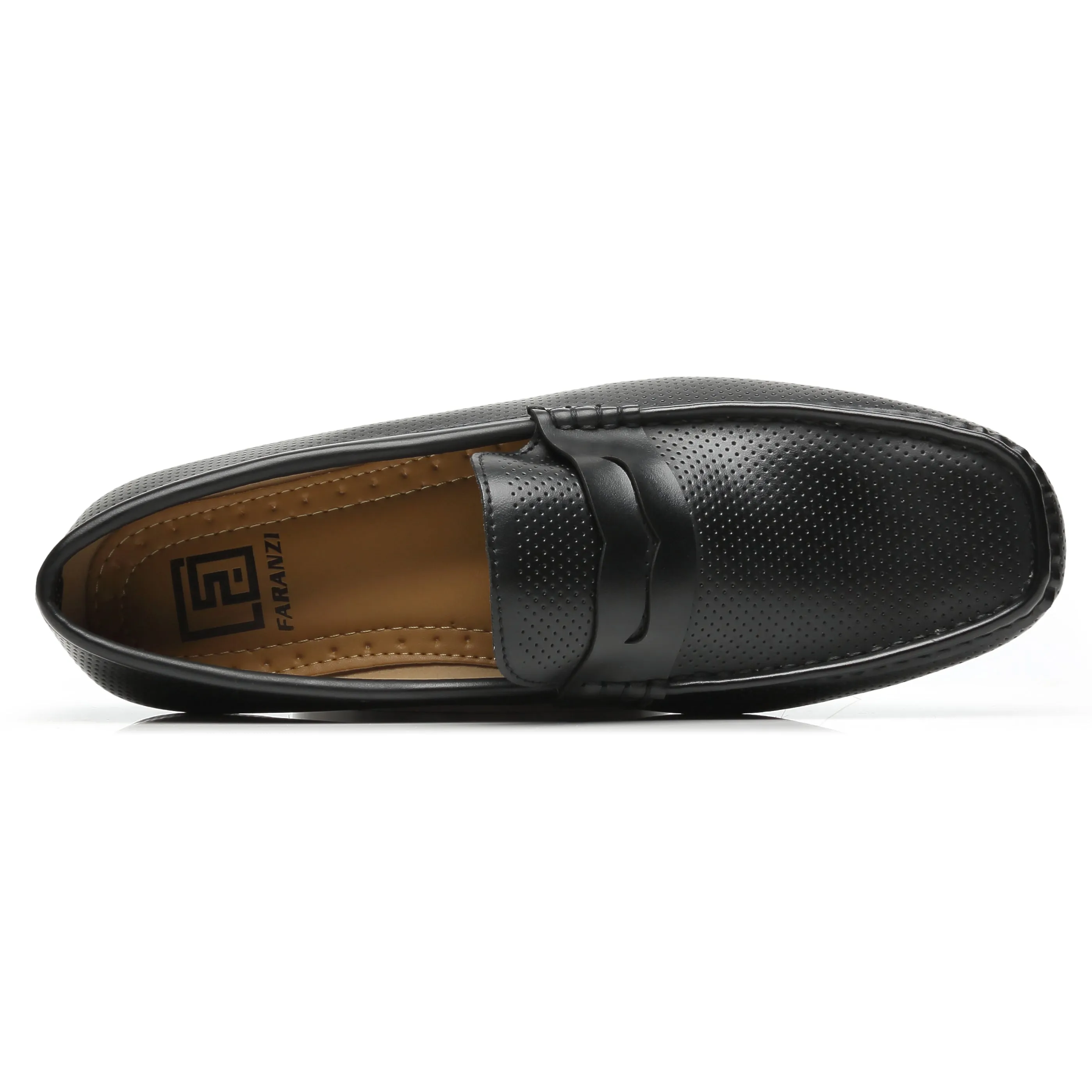 Men's Penny loafers Driving Moccasins Serpent-1-black