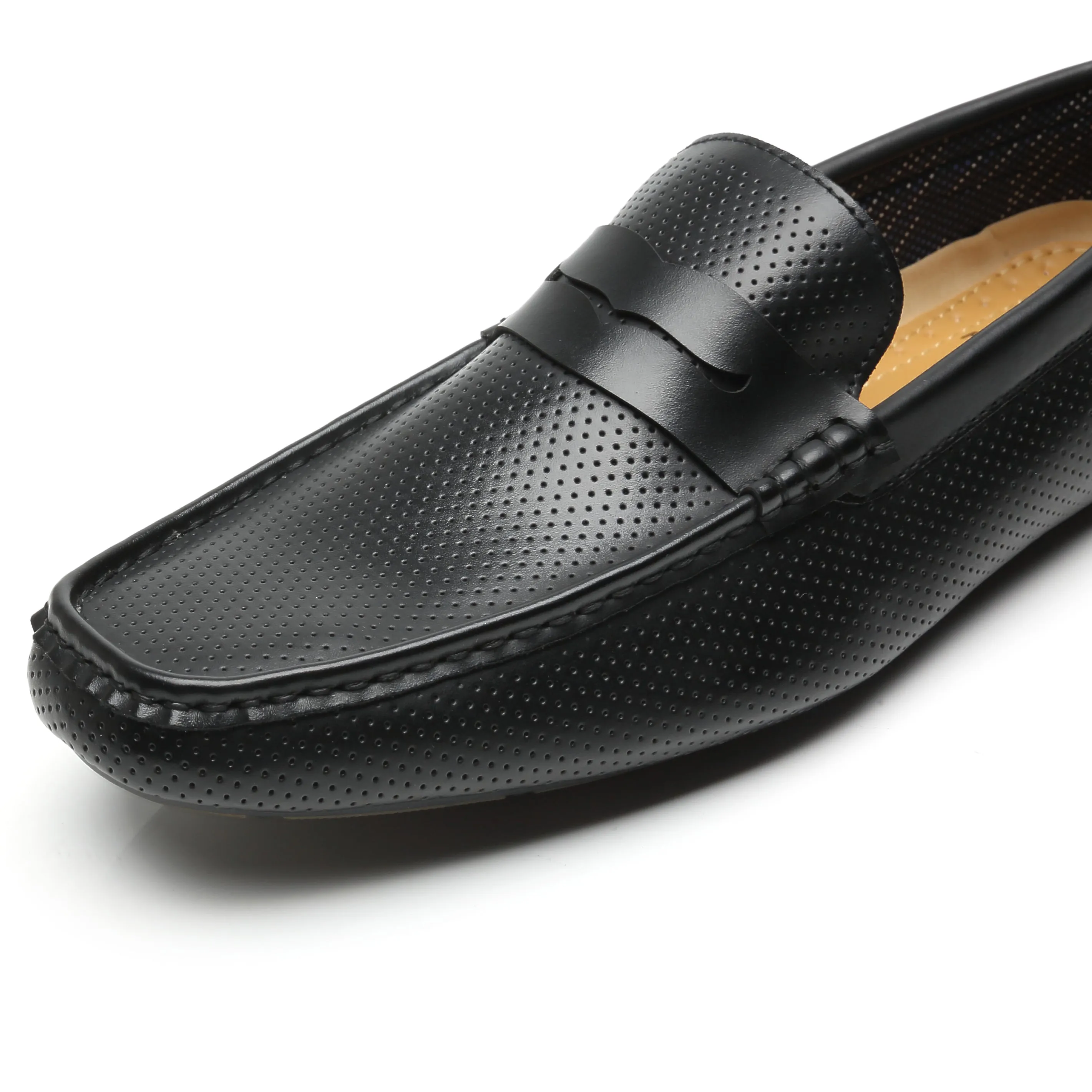 Men's Penny loafers Driving Moccasins Serpent-1-black