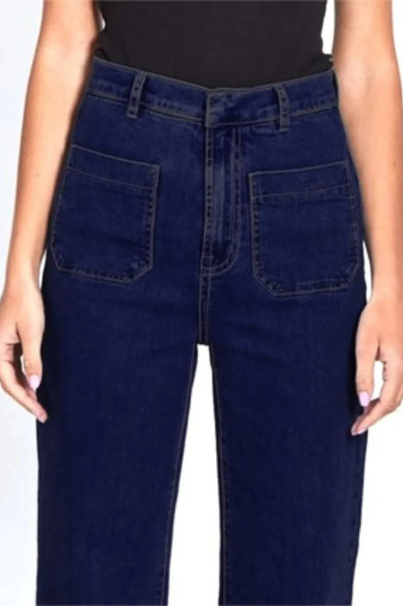 Milan High Rise Flare Jeans - Dark Ink