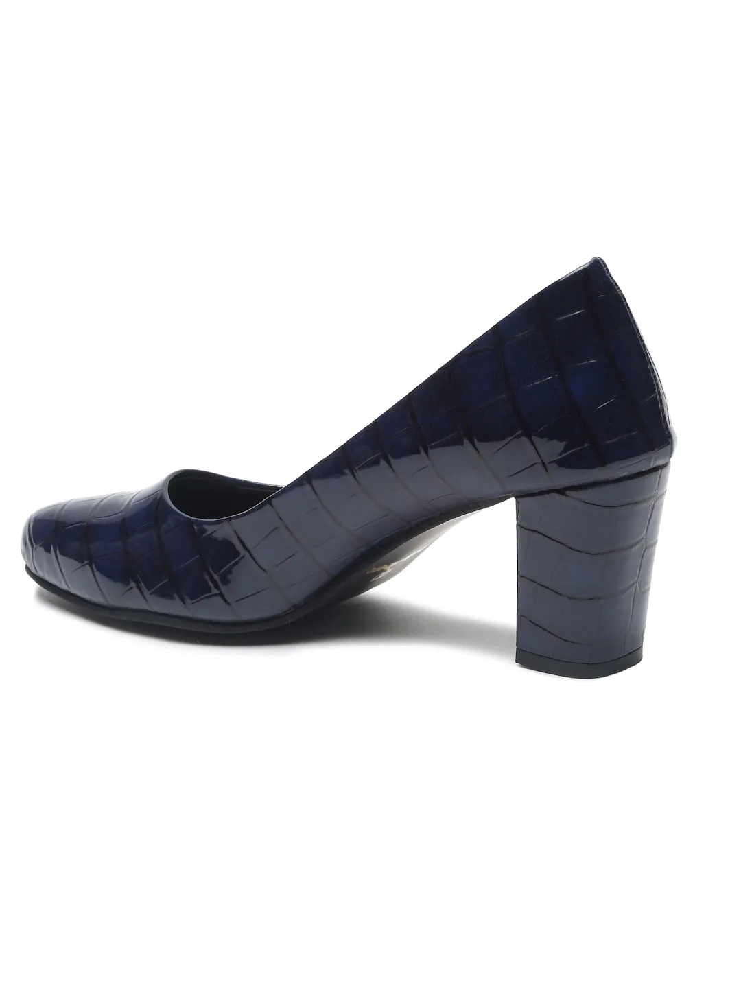 Pelle Albero Women Blue Slip-On Block Heels