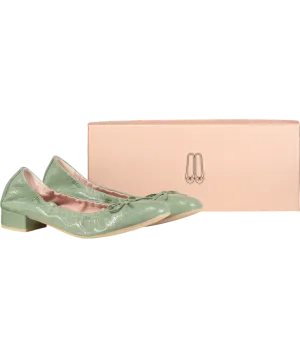 Pretty Ballerinas Green Gretschen Ballerina Pumps UK 8 EU 41 