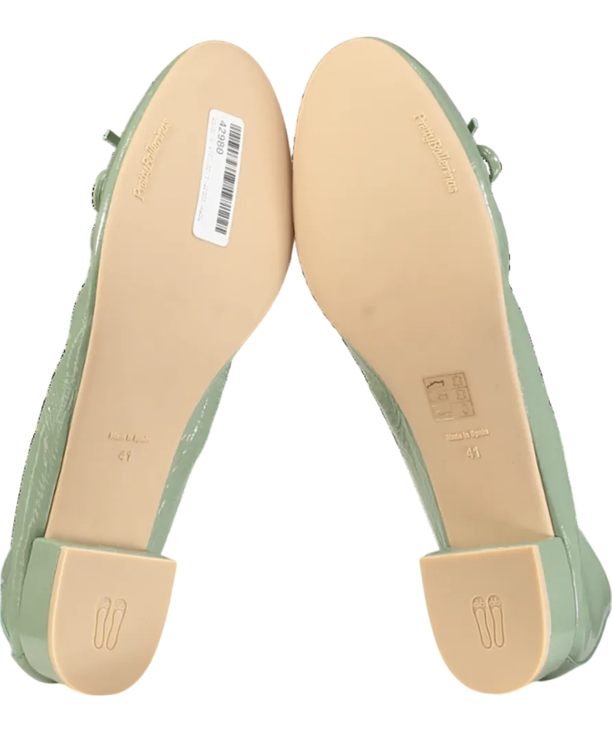 Pretty Ballerinas Green Gretschen Ballerina Pumps UK 8 EU 41 