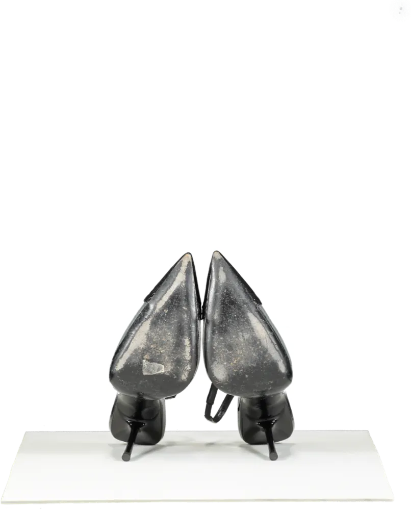Saint Laurent Chica 115 Black / Transparent Slingback Pumps UK 6.5 EU 39.5 