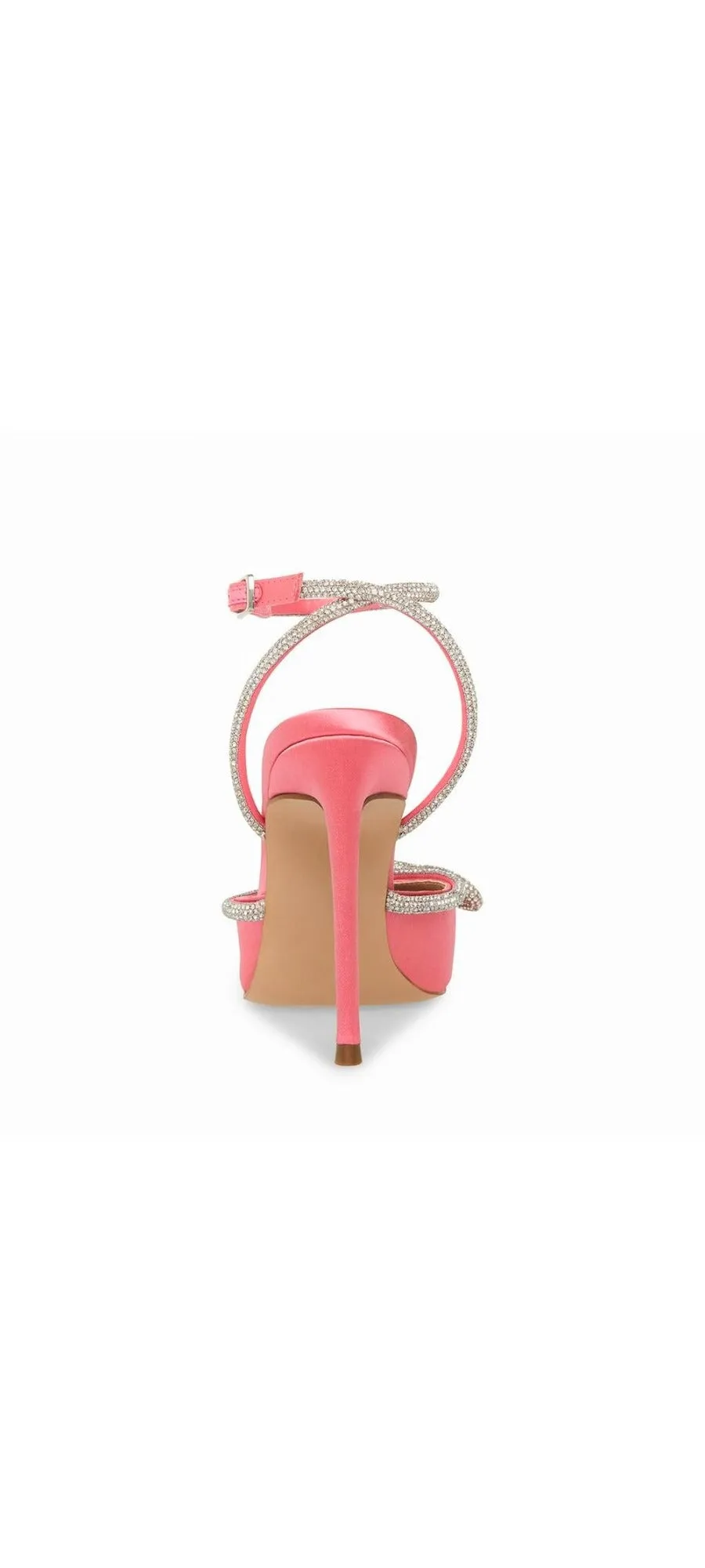 Steve Madden Viable Pink Rhinestones Strap Pointed Toe Stiletto Heeled Pumps