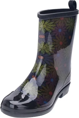 Womens Rain Boots Knee High Mens Grounded Footwear Booties And Ankle Boot Heels Slip On Barefoot Shoes Womens Rain Boots Waterproof Platform Rubber Chelsea Boots